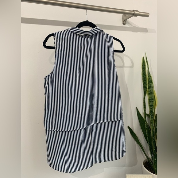 SIMON EXCLUSIF CONTEMPORAINE - stripes top sleeveless size medium - tunic - Picture 7 of 8
